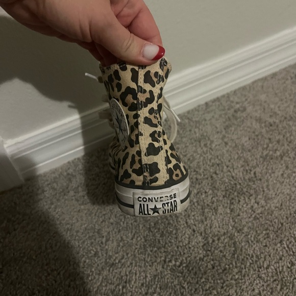 Converse Leopard Print High-Top Sneakers - Picture 2 of 4